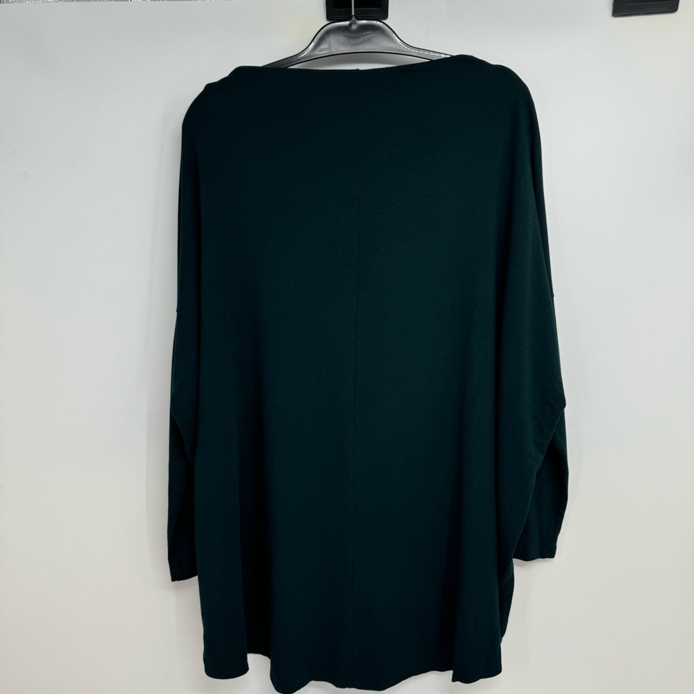 Bryn Walker Dimitri French Terry Knit Draped Neck Dolman Sleeve Oversized Tunic - Picture 4 of 12